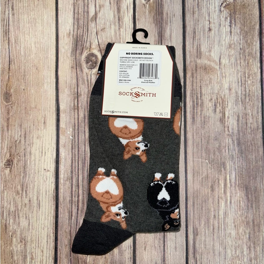SockSmith Corgi Love Butt Crew Socks - Picture 4 of 4